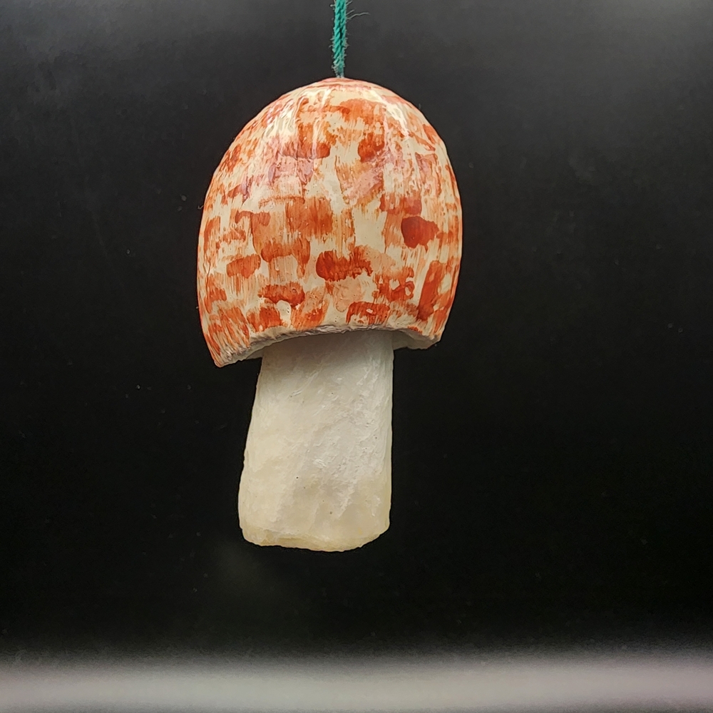 Hand Crafted Red and White Mushroom Decor Ornament